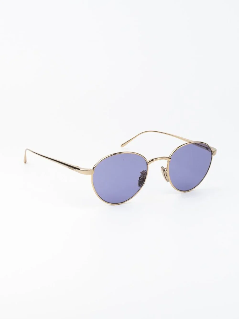 Loewe Men Sunglasses Gold Violet Round LW40152U 32Y NEW AUTHENTIC